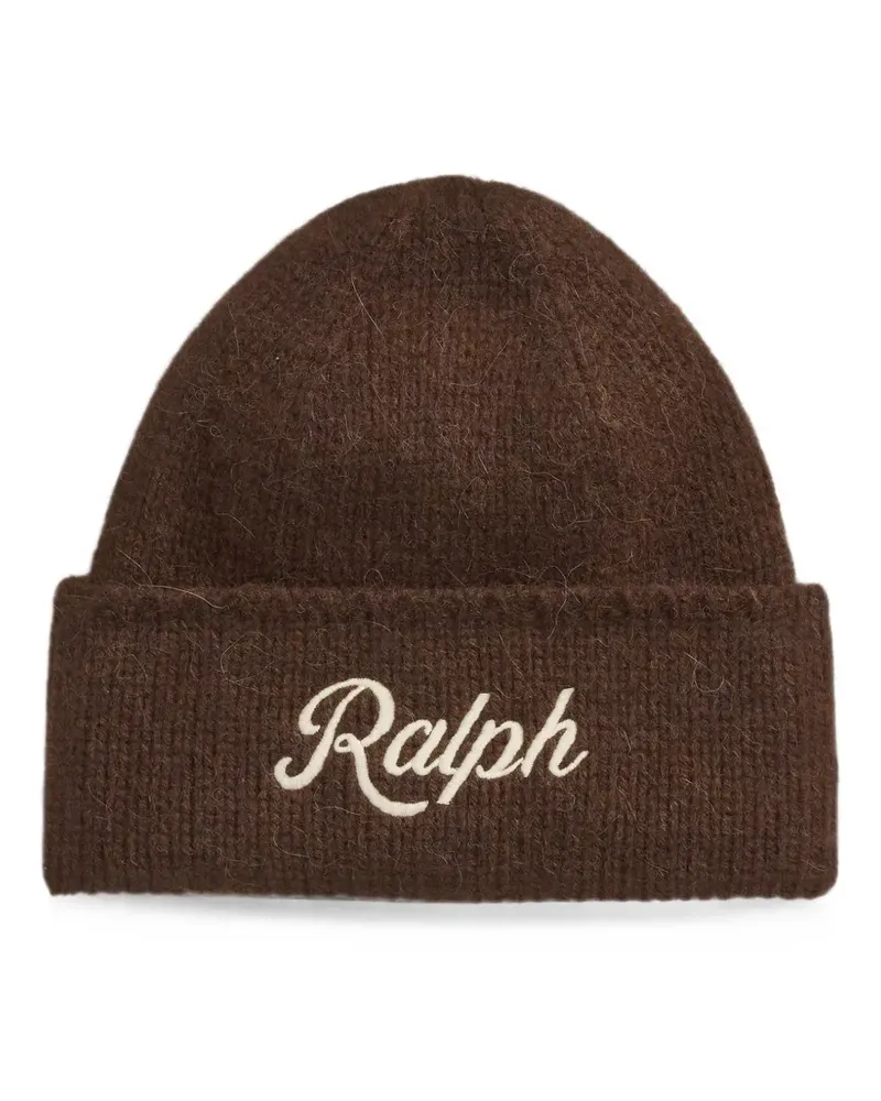 Ralph Lauren logo-embroidered beanie hat - Braun Braun