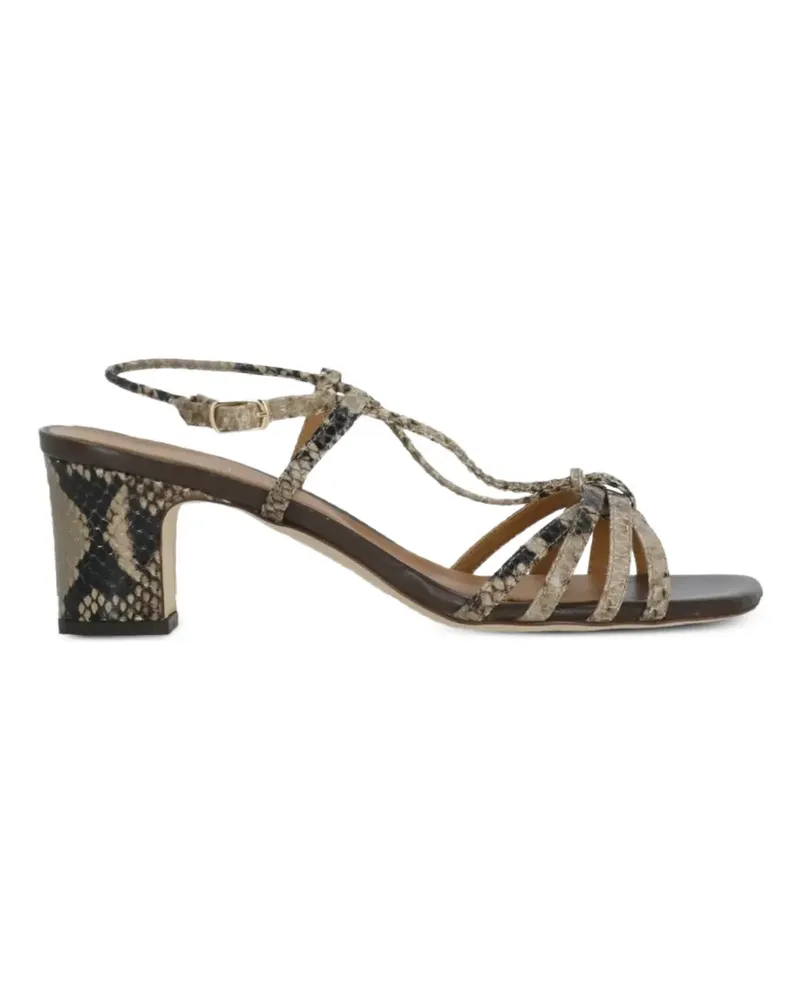 Julie Dee snake-effect heeled sandals - Braun Braun
