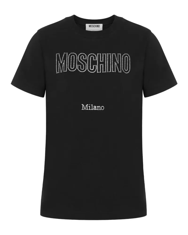 Moschino Verziertes T-Shirt - Schwarz Schwarz
