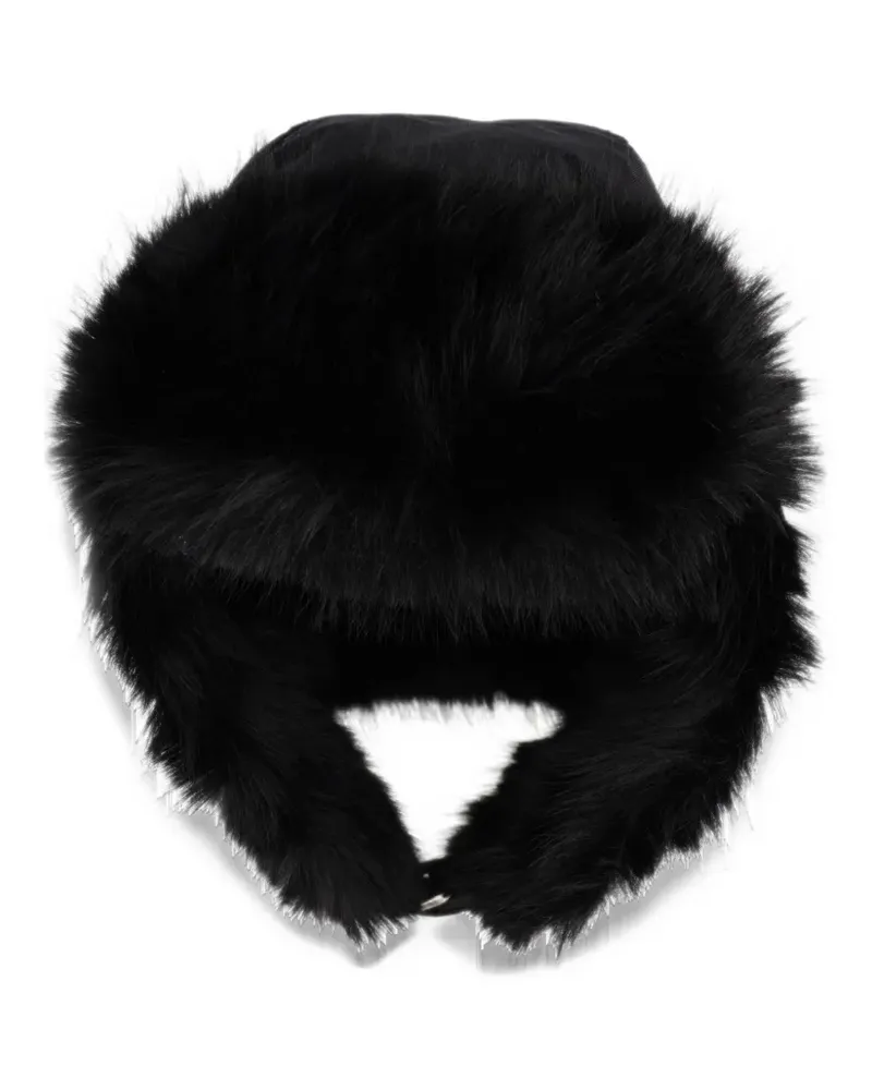 Moose Knuckles faux-fur trim trapper hat - Schwarz Schwarz