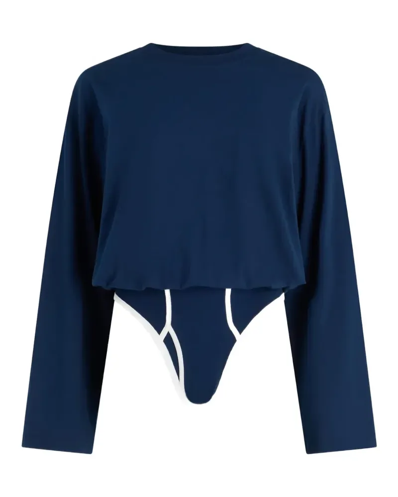 Jean Paul Gaultier long-sleeves bodysuit - Blau Blau