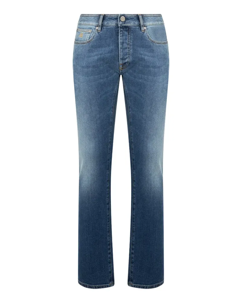 MOORER Five-Pocket-Jeans - Blau Blau