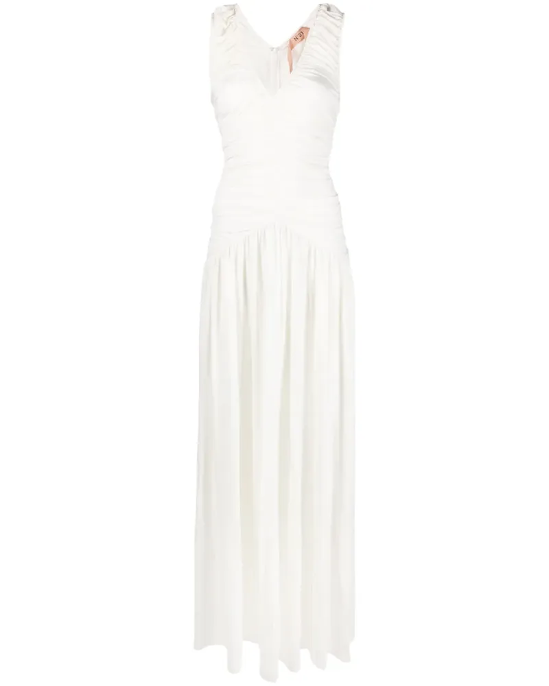 N° 21 Gerafftes Maxikleid - Nude Nude