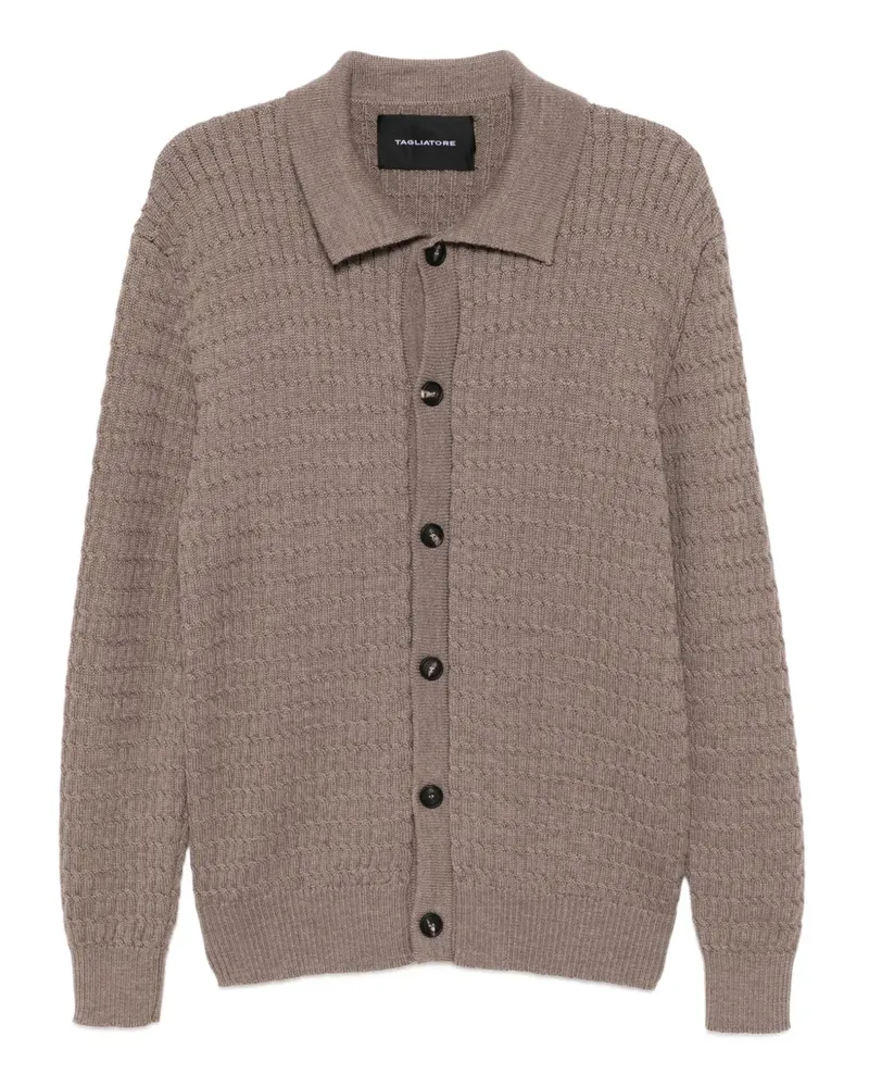 Tagliatore Strukturierter Cardigan - Braun Braun