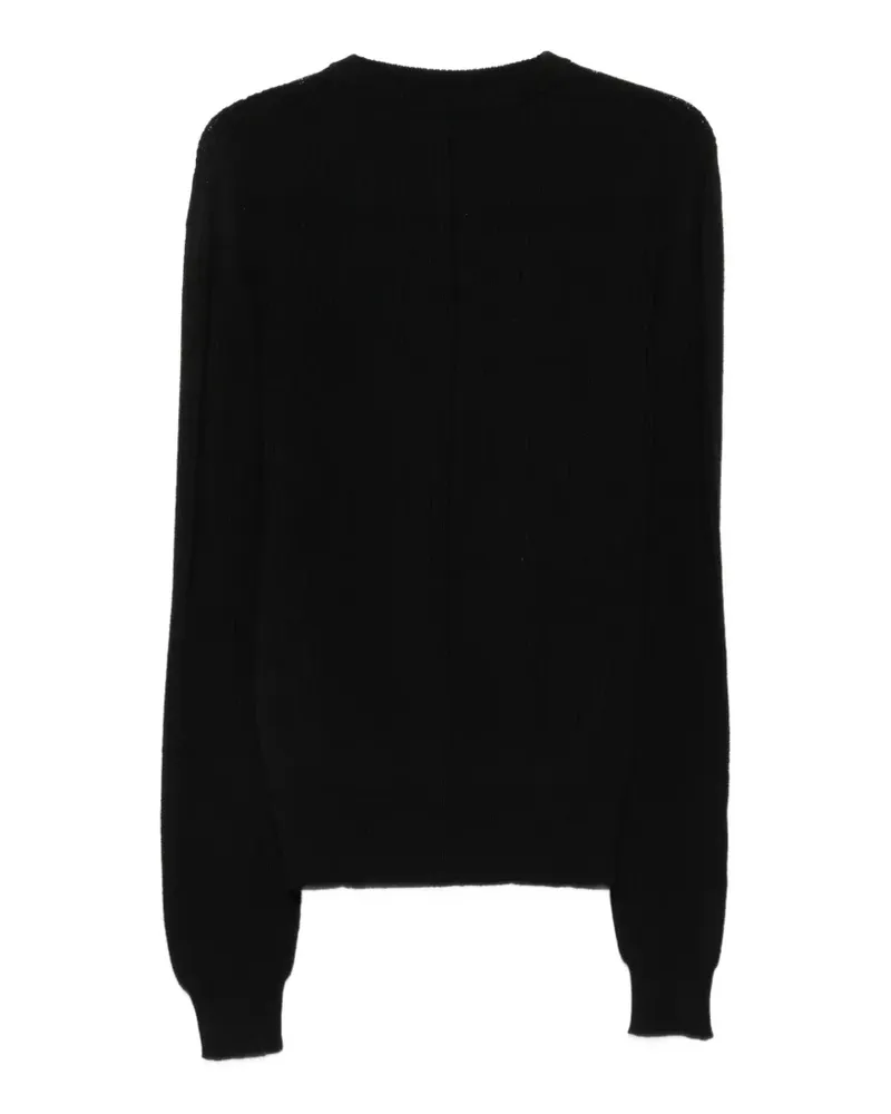 Rick Owens ribbed-knit Fisherman sweater - Schwarz Schwarz