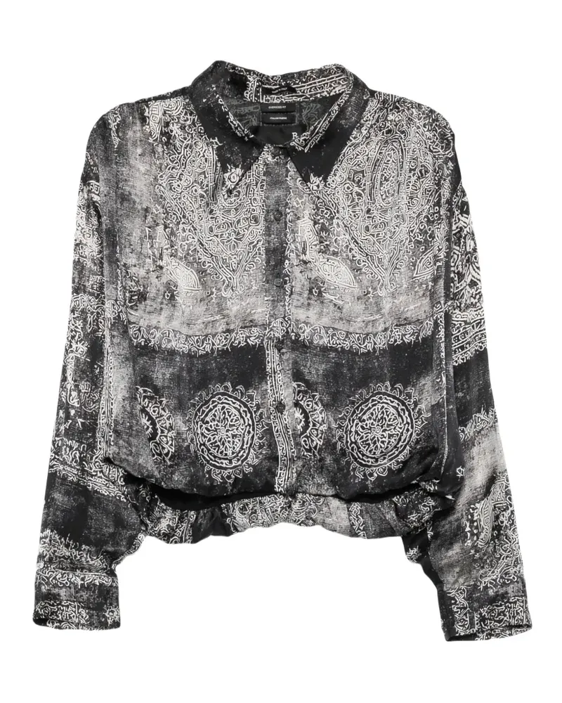 R13 medallion-print shirt - Schwarz Schwarz