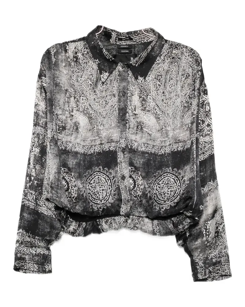R13 medallion-print shirt - Schwarz Schwarz