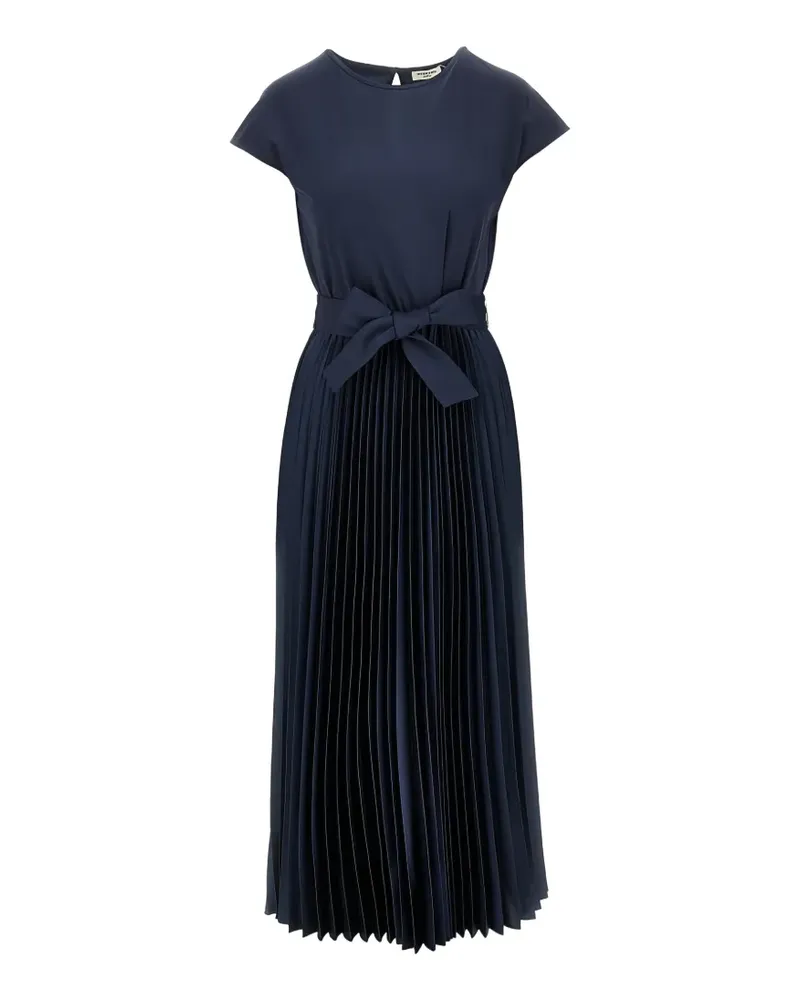 Max Mara Maxikleid mit Falten - Blau Blau