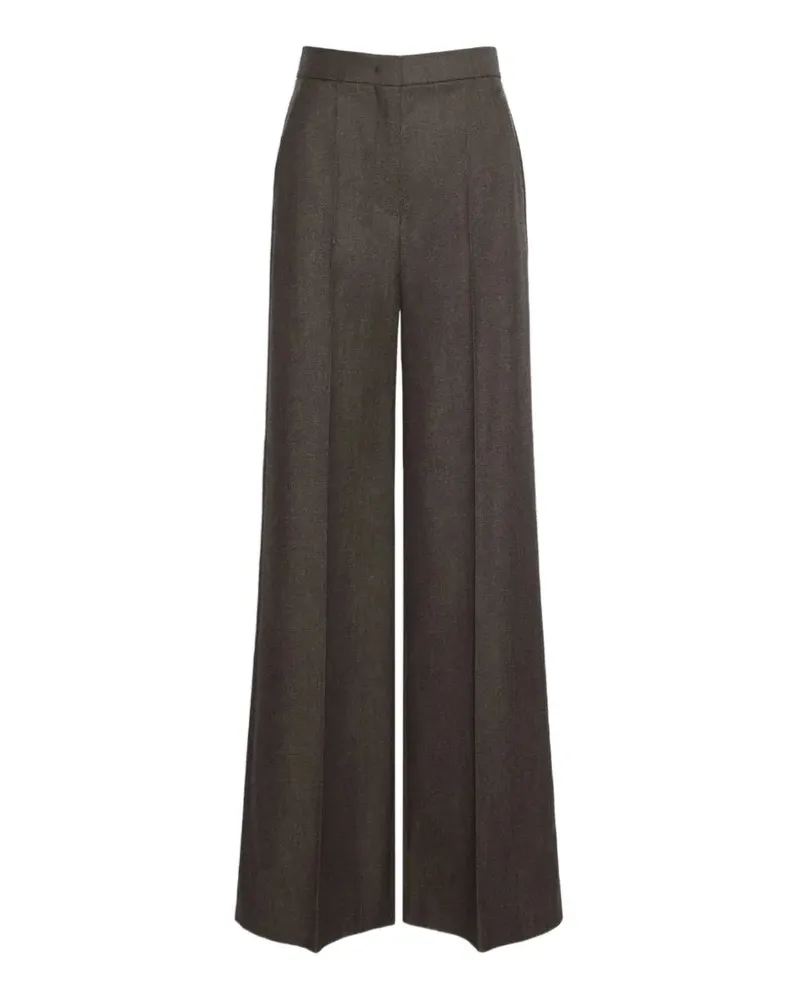 Max Mara pleated wide-leg tailored trousers - Grau Grau