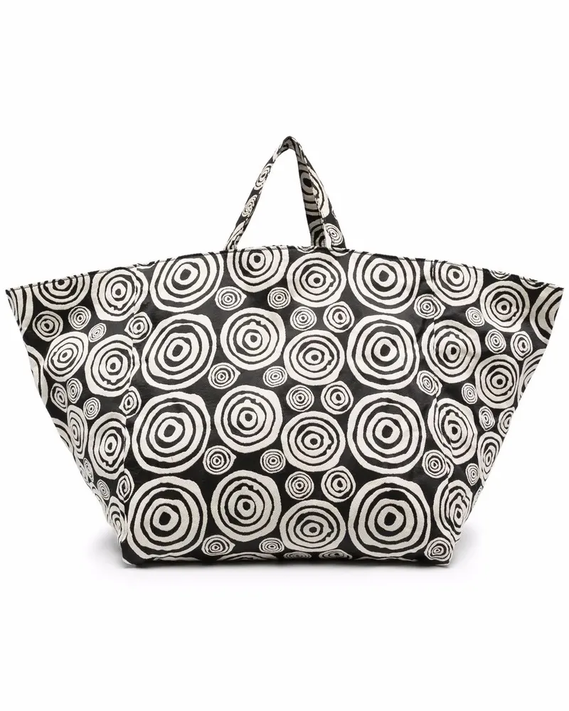 10 Corso Como Canvas-Shopper mit Logo - Nude Nude