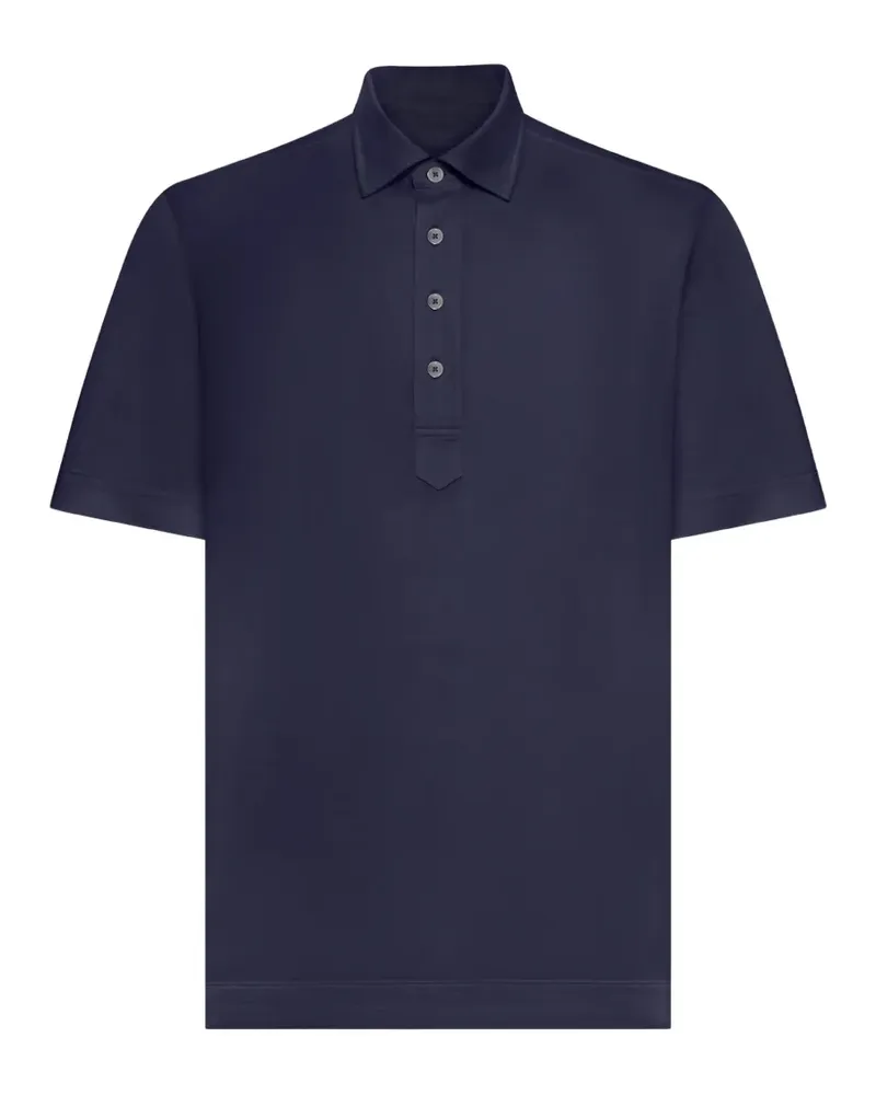 Ermenegildo Zegna Poloshirt mit Knopfleiste - Blau Blau