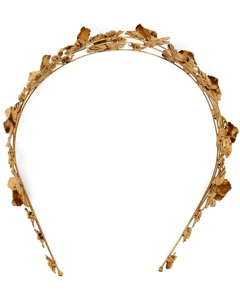 Jennifer Behr Sariyah Haarreif mit blumigem Detail - Gold Gold