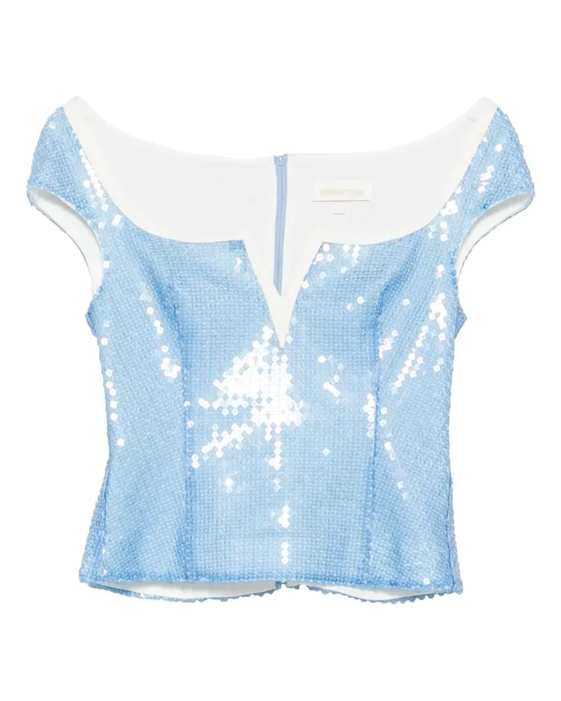 SHUSHU/TONG sequin-embellishment top - Blau Blau