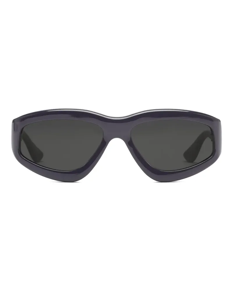 Port Tanger Sonnenbrille mit geometrischem Gestell - Schwarz Schwarz
