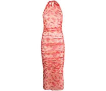 Neckholder-Kleid mit grafischem Print