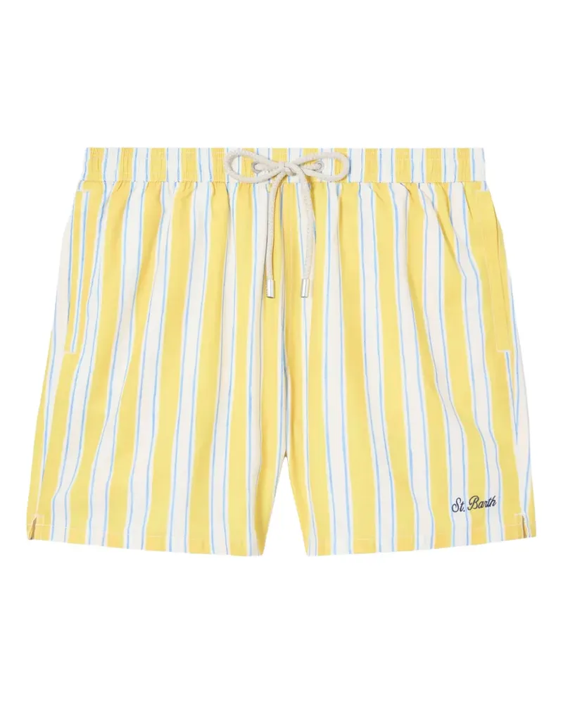 MC2 Saint Barth Syros striped drawstring swim shorts - Gelb Gelb