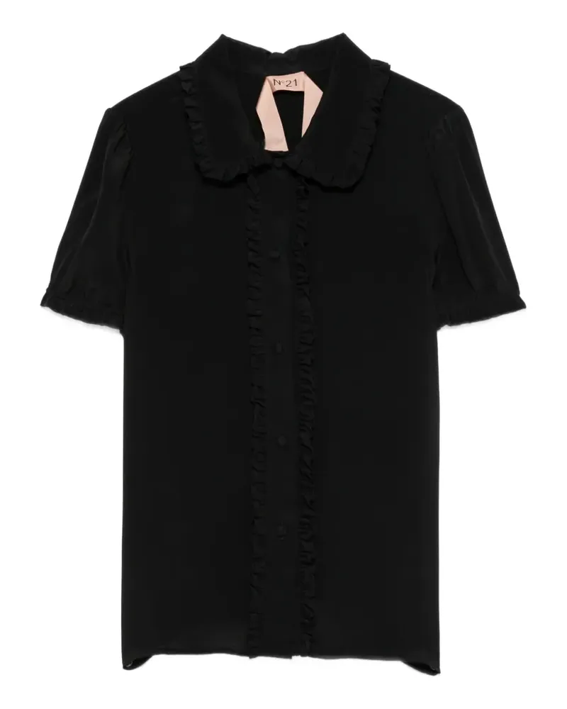 N° 21 ruffled-trim blouse - Schwarz Schwarz
