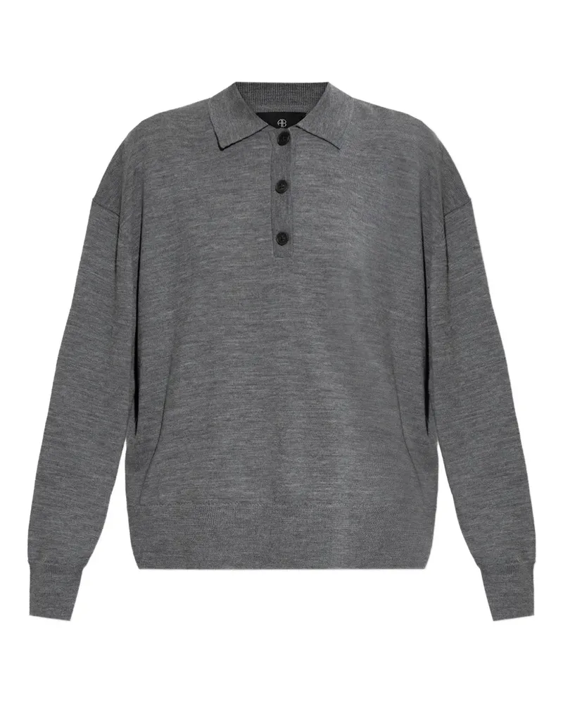 Anine Bing Geknöpftes Poloshirt - Grau Grau