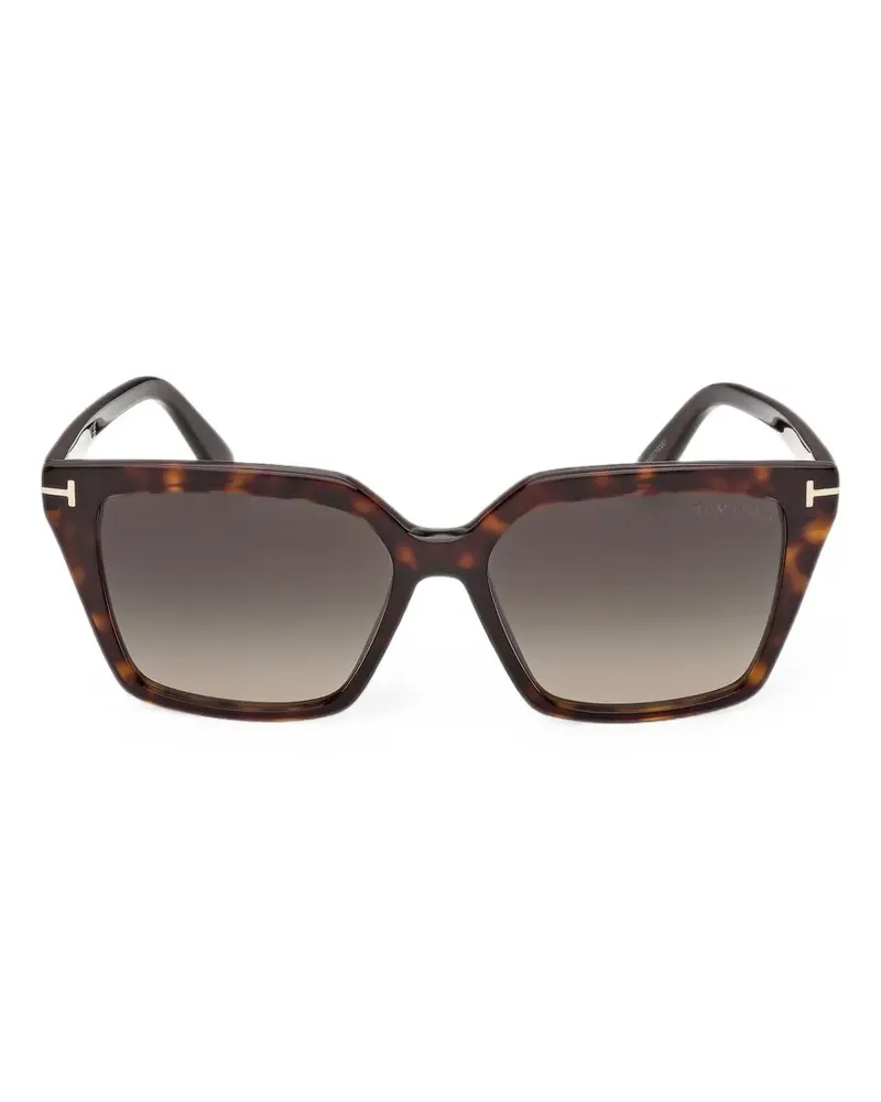 Tom Ford Eckige Sonnenbrille - Braun Braun
