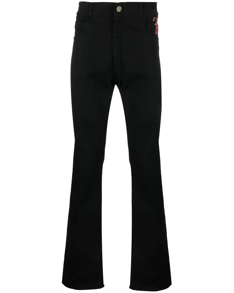 Billionaire Slim-Fit-Jeans mit Logo-Stickerei - Schwarz Schwarz