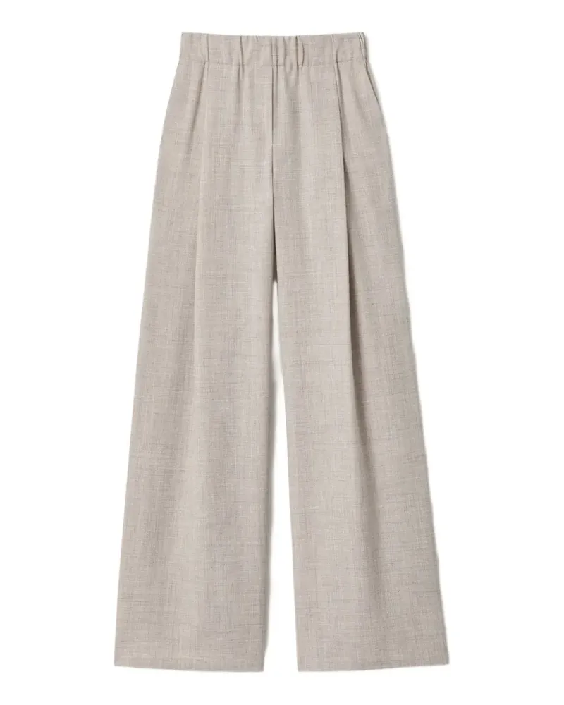 Lafayette148 Weite Hose mit Bundfalten - Nude Nude