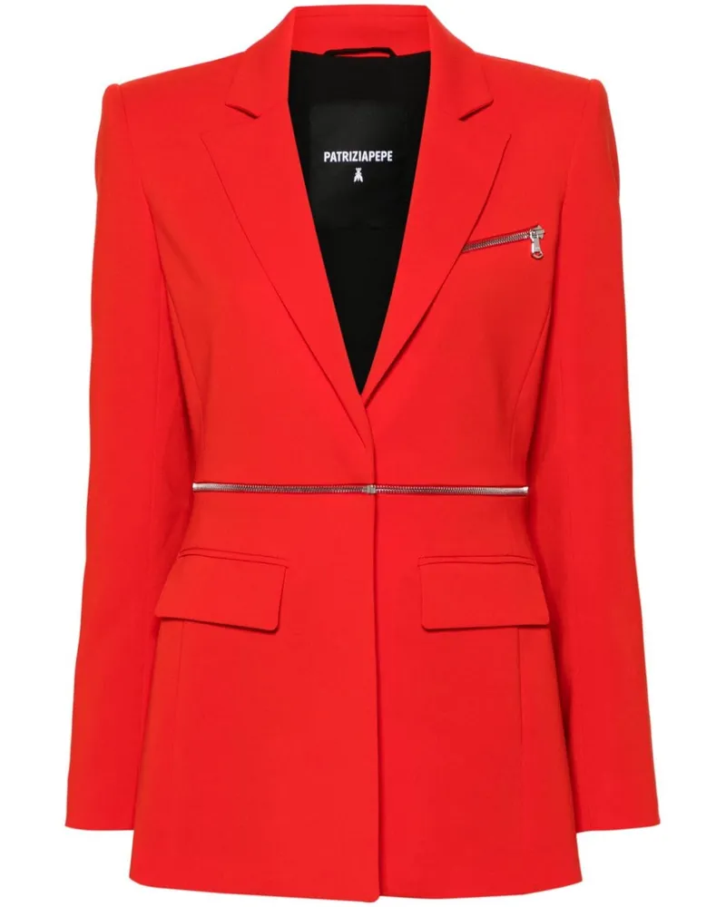 Patrizia Pepe Essentielle Jacke mit Reißverschluss Rot