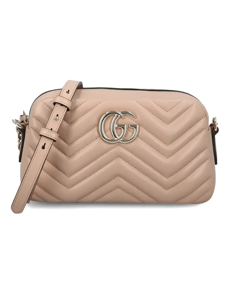 Gucci Kleine GG Marmont Schultertasche - Nude Nude