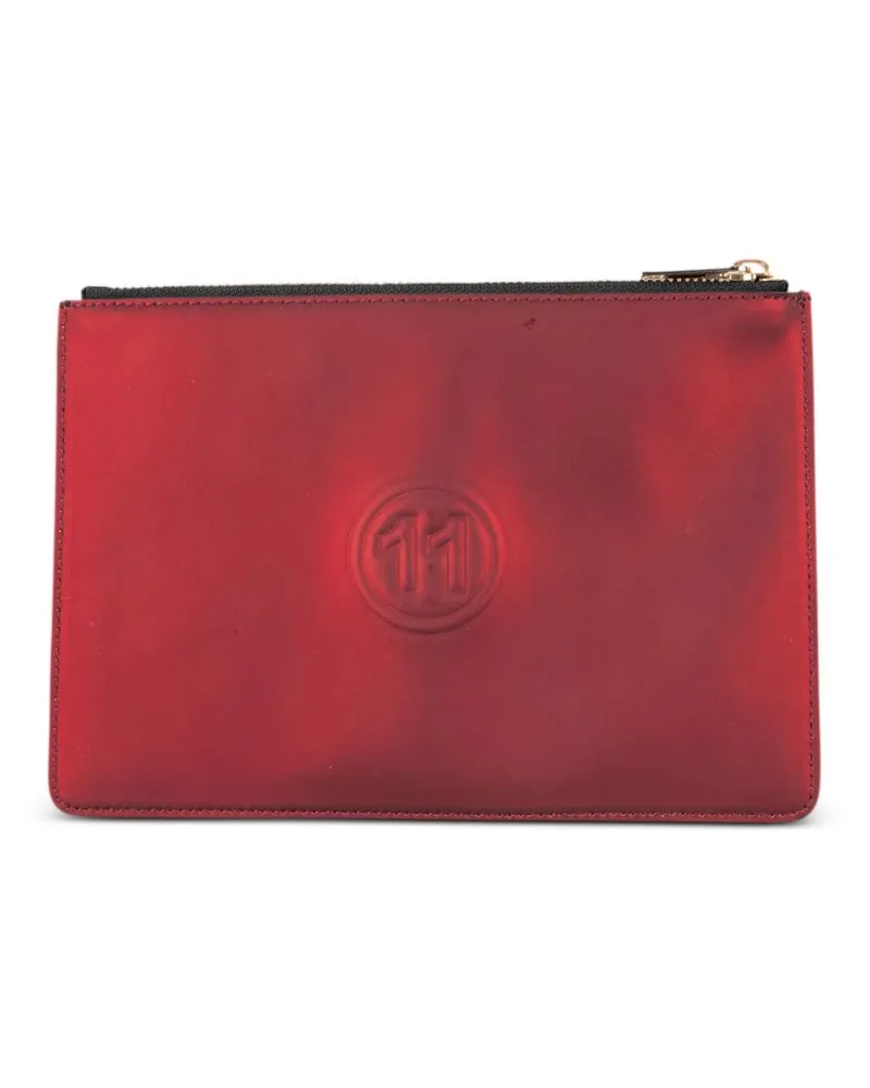 Maison Margiela Clutch aus Metallic-Leder - Rot Rot