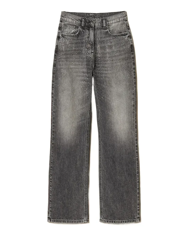 Twin-Set rhinestone five-pocket jeans - Grau Grau