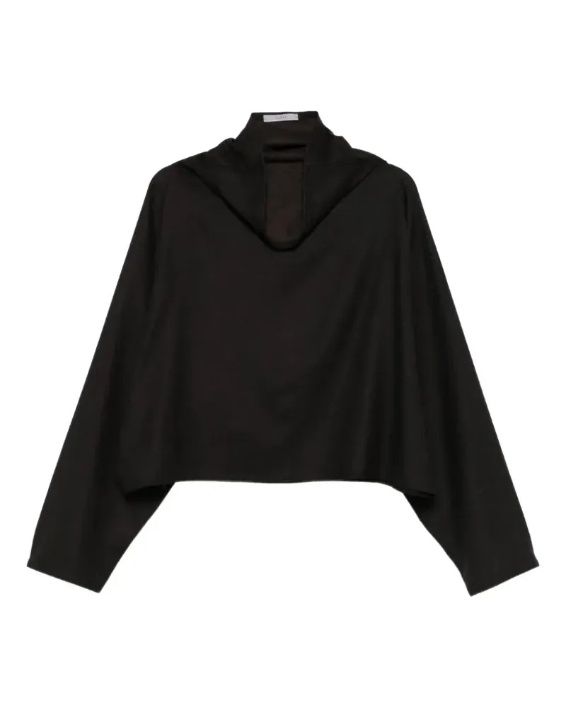 Alberta Ferretti batwing-sleeve top - Braun Braun