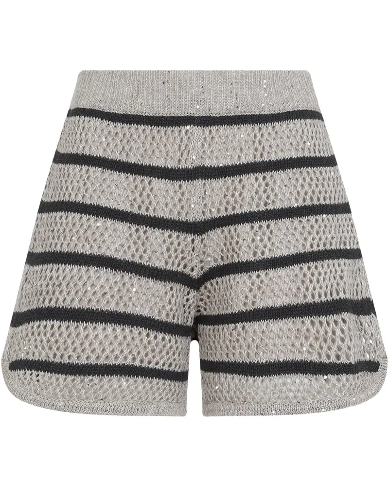 Brunello Cucinelli Gestreifte Shorts - Nude Nude