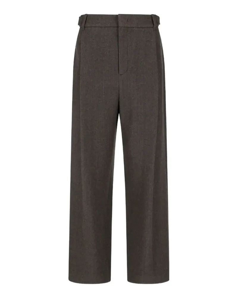 AMOMENTO Martin front-tuck trousers - Braun Braun