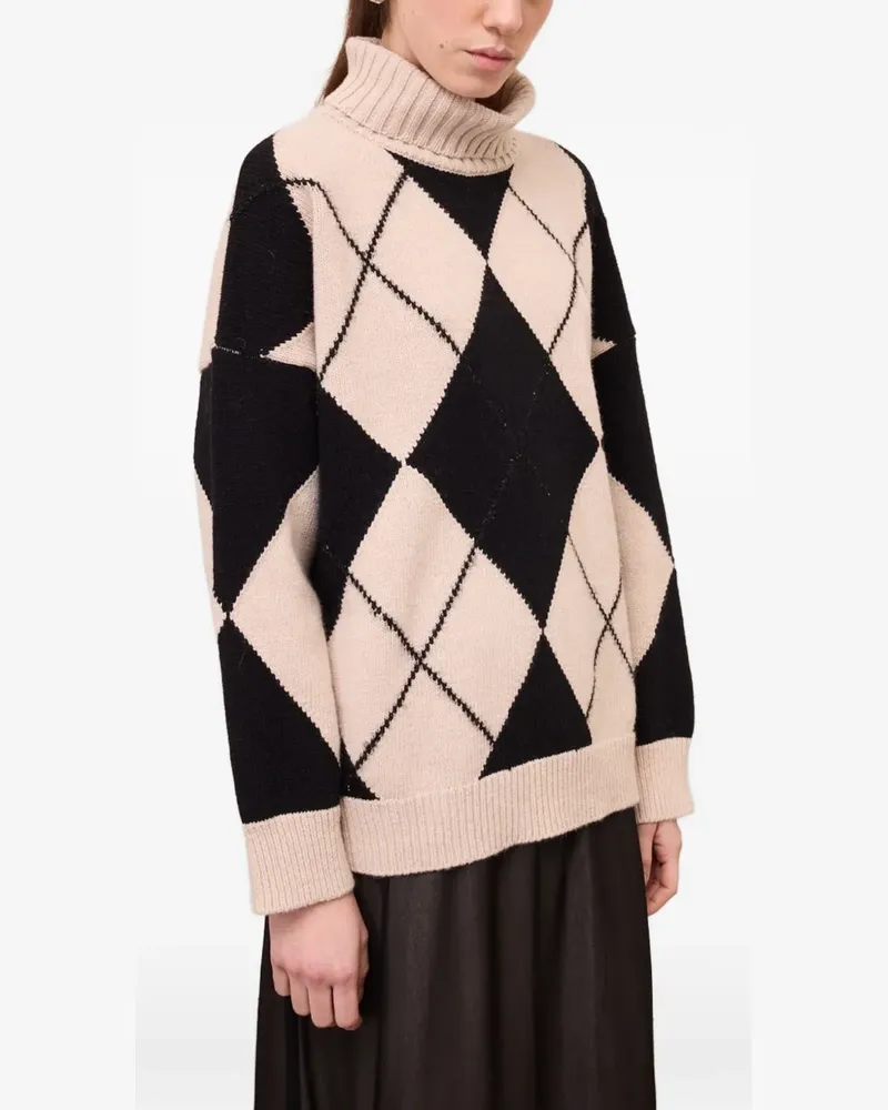 ottod’Ame Pullover mit Argyle-Intarsie - Nude Nude