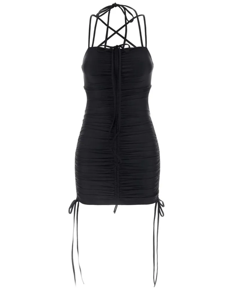 Balenciaga Minikleid mit Raffungen - Schwarz Schwarz