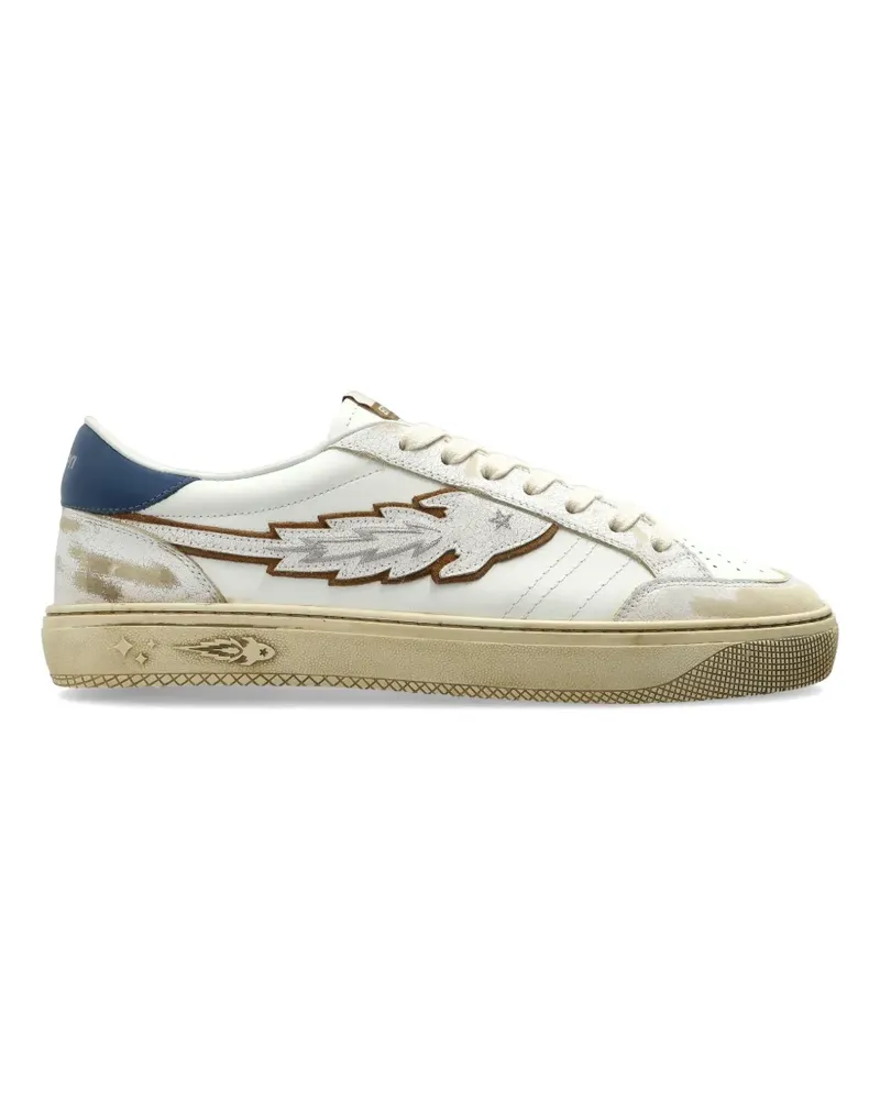 ENTERPRISE JAPAN star appliqué leather sneakers - Weiß Weiß
