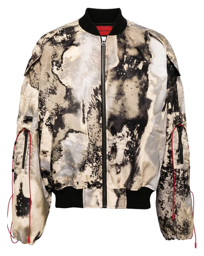 A Better Mistake Erosion Bomberjacke mit abstraktem Print - Braun Braun