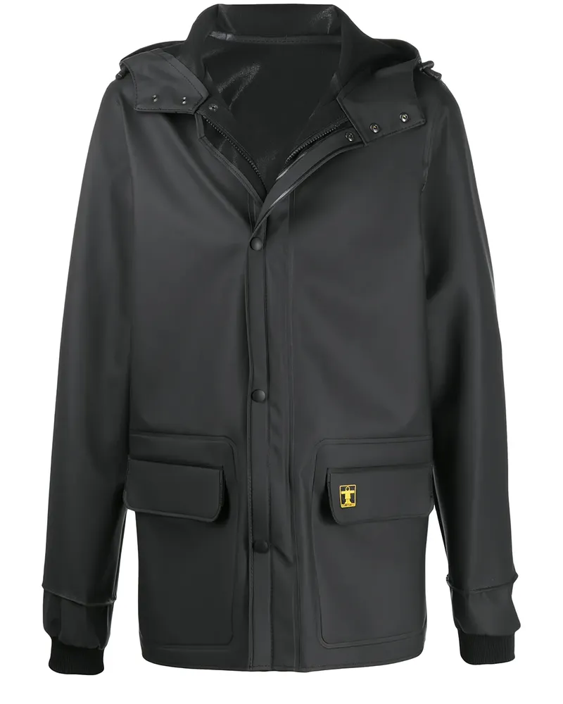 Paco Rabanne Lockere Kapuzenjacke mit Logo - Schwarz Schwarz