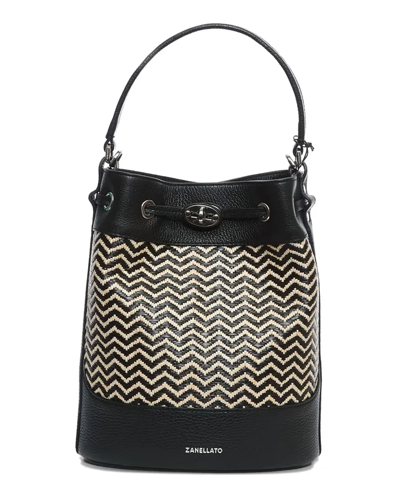 Zanellato Kleine Mondà Beuteltasche - Schwarz Schwarz