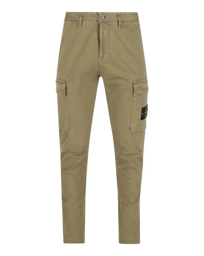 Stone Island Cargohose mit Logo-Patch - Grün Grün