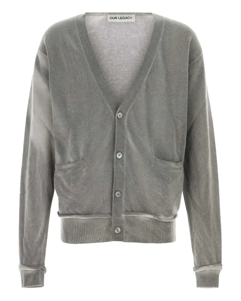 Our Legacy Cardigan mit Knopfverschluss - Grau Grau