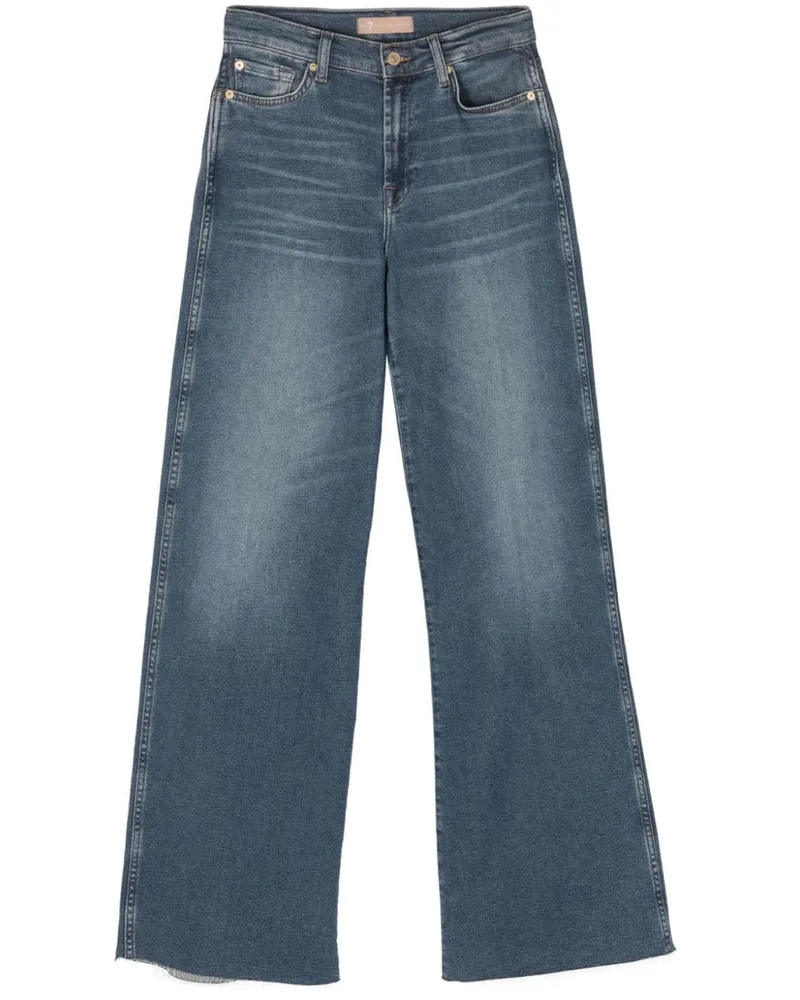 7 for all mankind Lotta High-Rise-Jeans mit weitem Bein - Blau Blau