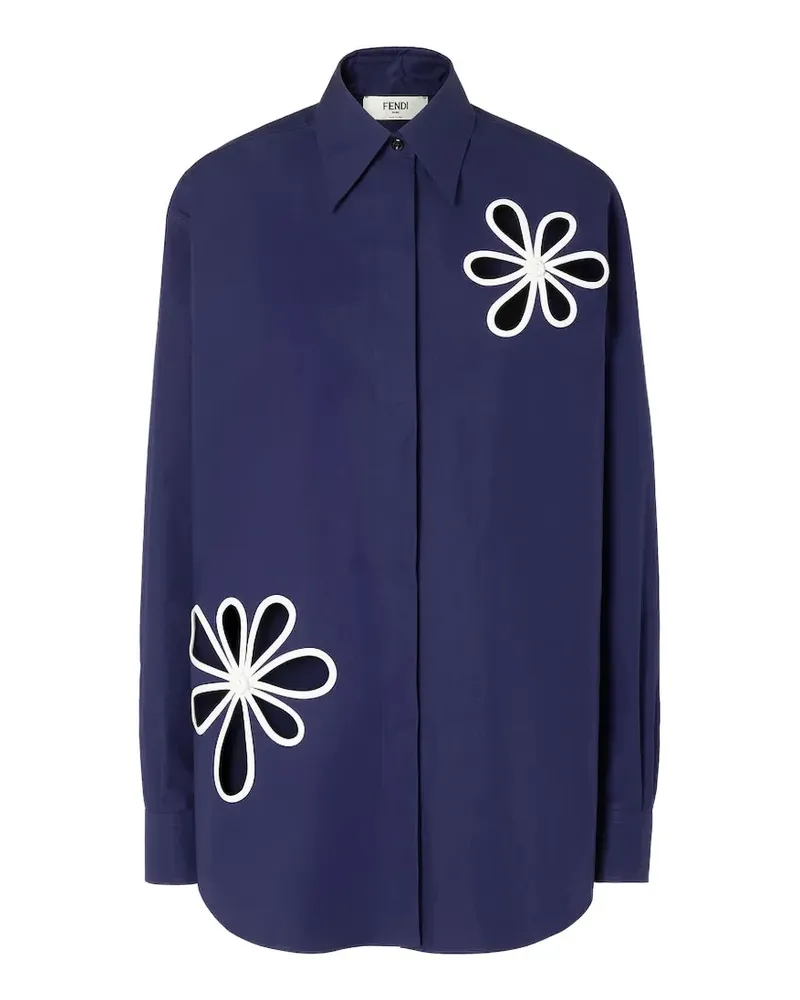 Fendi Hemd mit Cut-Out - Blau Blau