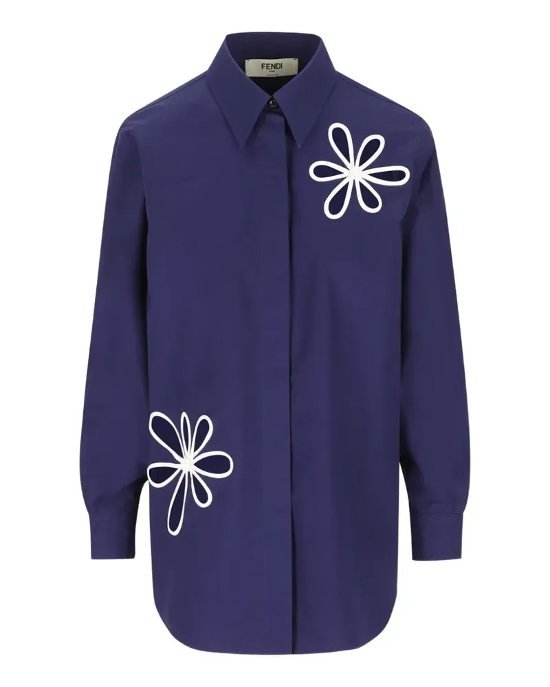 Fendi Hemd mit Cut-Out - Blau Blau