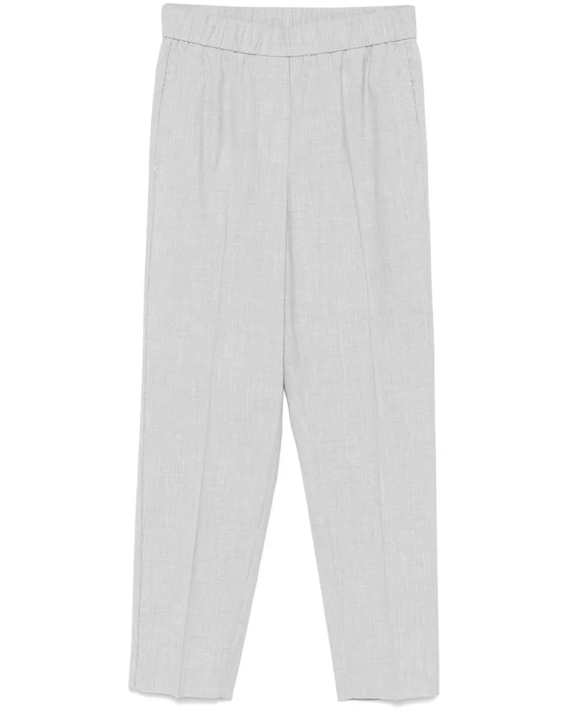 Peserico Hose mit Perlen - Grau Grau