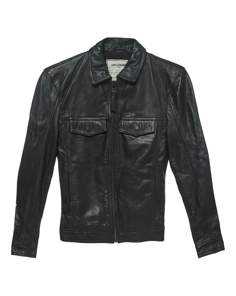 Zadig & Voltaire Klassische Lederjacke - Schwarz Schwarz