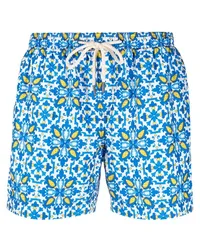 PENINSULA Badeshorts mit geometrischem Print Blau