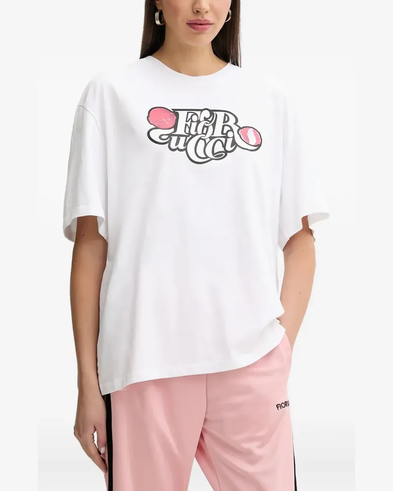 Fiorucci T-Shirt mit grafischem Print - Weiß Weiß