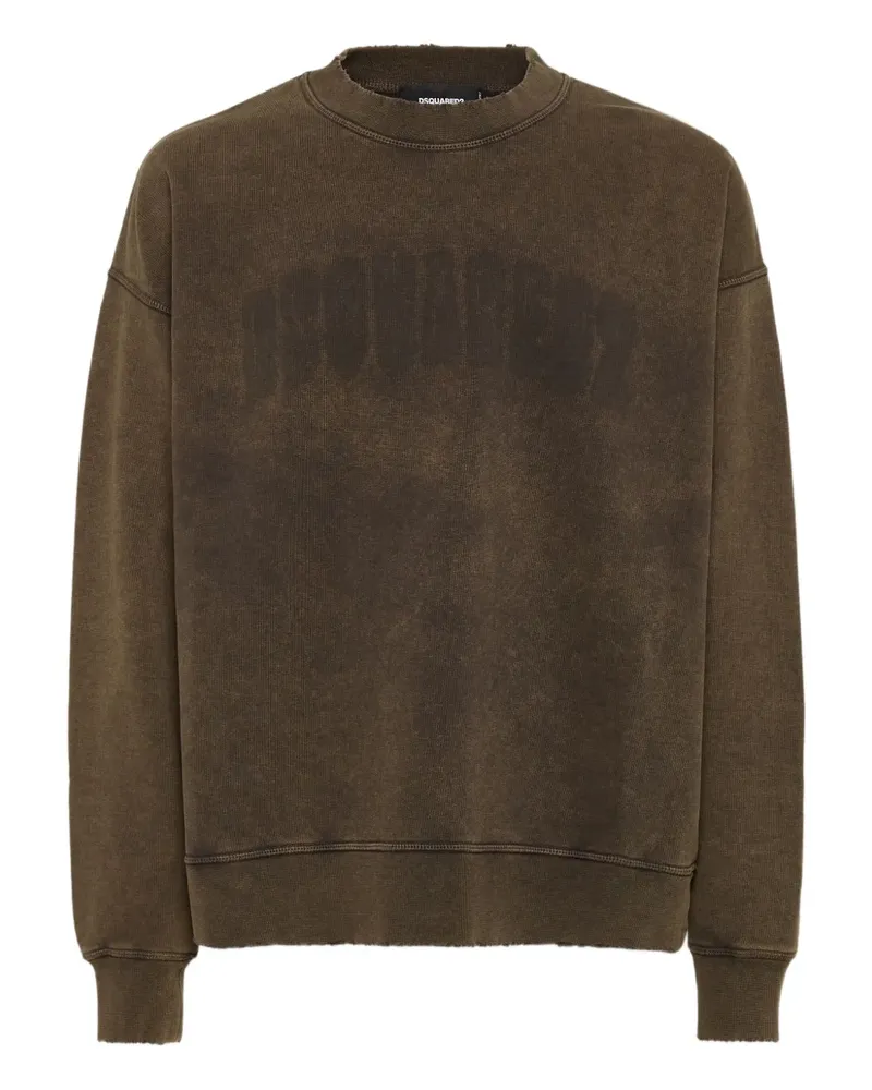 Dsquared2 Sweatshirt mit Logo-Print - Braun Braun