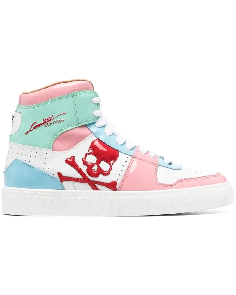 Philipp Plein High-Top-Sneakers mit Totenkopf - Rosa Rosa