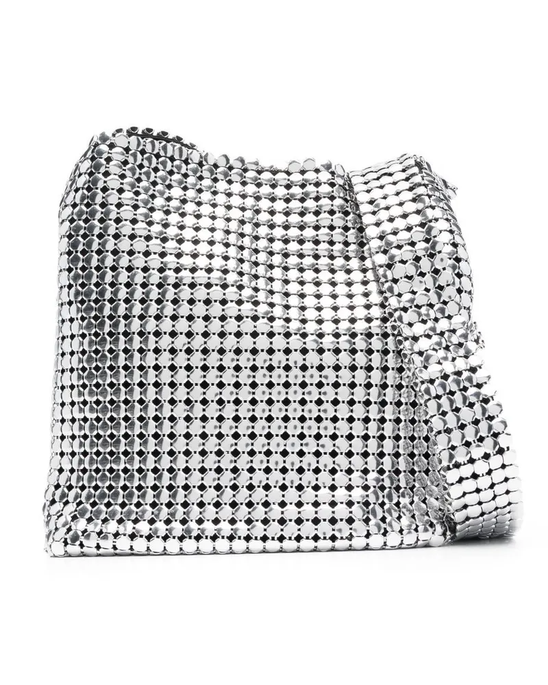 Paco Rabanne Mini Pixel Schultertasche - Silber Silber